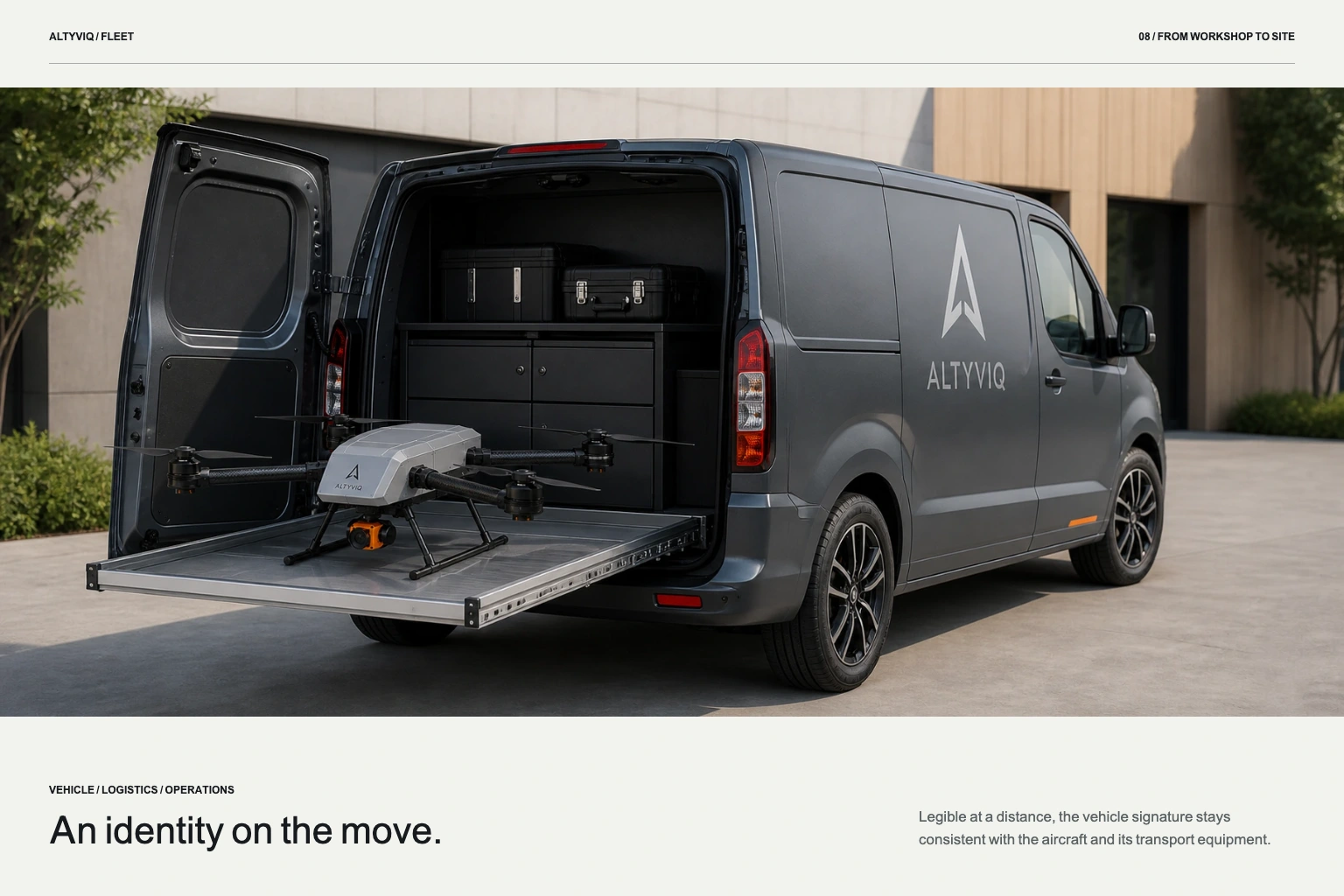 ALTYVIQ service vehicle livery with high-contrast graphics.